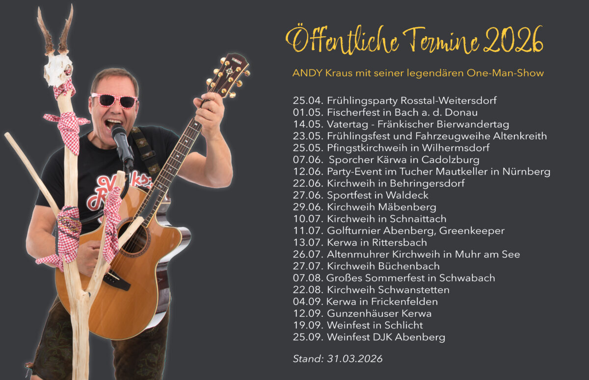 Aktuelle Terminvorschau 2026